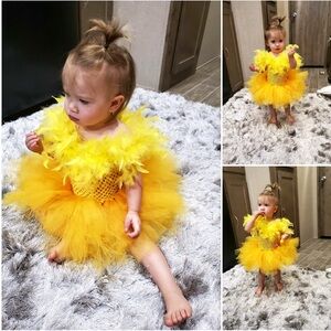 Chicken Costume, Yellow Chicken Tutu Dress